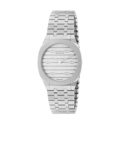 Gucci Logo Watch In White