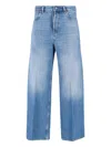 Gucci Logo Wide Jeans In Blue