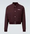 Gucci Bomber Bordeaux In Wool Blend Men In Deep Cherry Wine