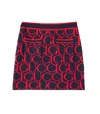 GUCCI LOGO WOOL JACQUARD SKIRT