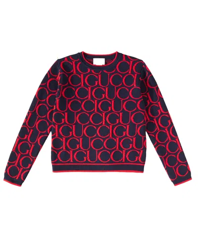 GUCCI LOGO WOOL JACQUARD SWEATER