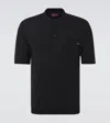 Gucci Fine Wool Knit Polo Top With Intarsia In Blue