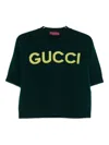Gucci Women Wool Sweater With Frontal Logo Embroidery In Black