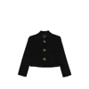 Gucci Logo-button Cropped Jacket In Pattern