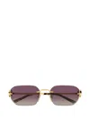 Gucci Logo-detail Rectangle-frame Sunglasses In Multi