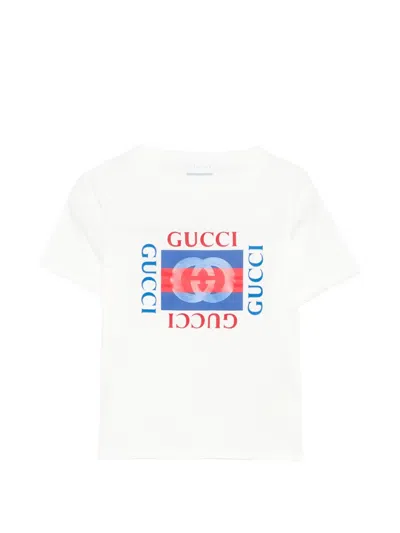 Gucci Kids' Logo-detail T-shirt In White