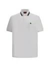 Gucci Logoed Cotton Polo Shirt With Welt Pocket In White