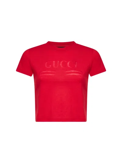 Gucci Logo-embroidered Silk T-shirt In Animal Print