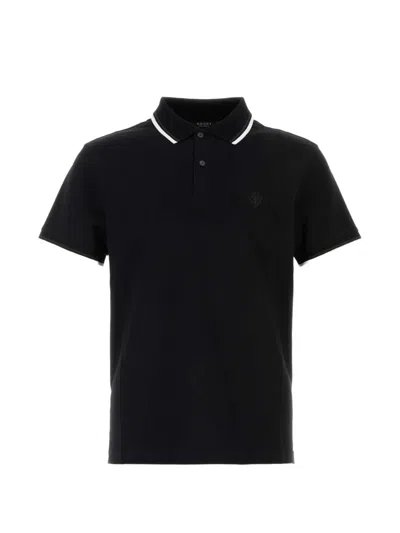 Gucci Logo-embroidered Tipped Polo Shirt In Black