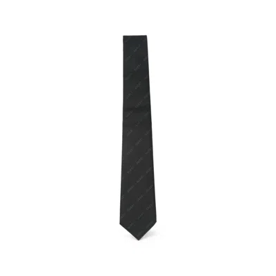 Gucci Logo-jacquard Silk Tie In Yellow