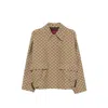 Gucci Jackets Adjustable Hem Buttoned Cuffs Front Pockets In Brown