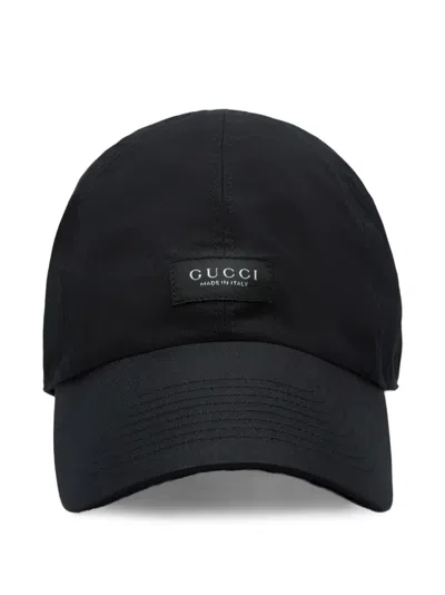 Gucci Logo-patch Baseball Cap In Black