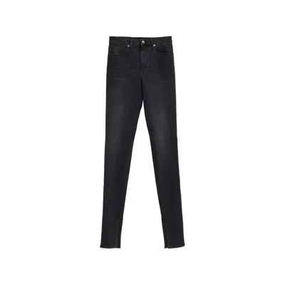 Gucci Logo-patch Split-hem Jeans In Black