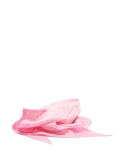Gucci Logo-pattern Scarf In Pink