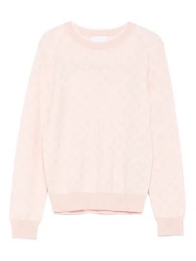 Gucci Kids' Logo-pattern Wool Sweater In Pink