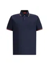 Gucci Knitted Wool Polo Shirt With Web Pattern In Black