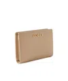 Gucci Logo-script Leather Wallet In Brown
