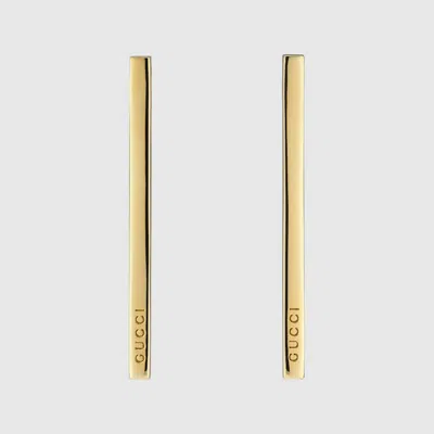 Gucci Long Bar Earrings In Gold