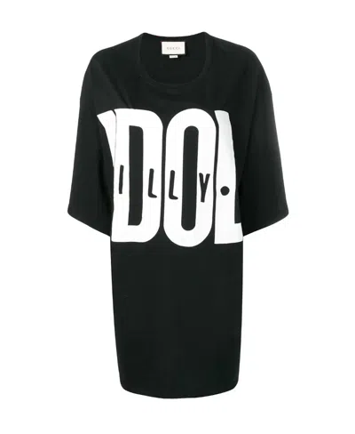 Gucci Long Black Logo-printed T-shirt