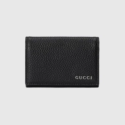 Gucci Long Card Case Wallet With  Logo In Black