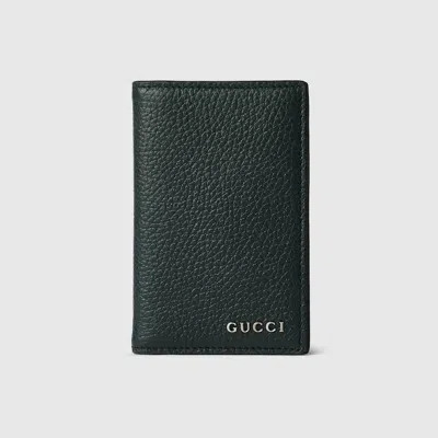 Gucci Long Card Case With  Logo In Green