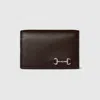 Gucci Long Card Case With Horsebit In Brown