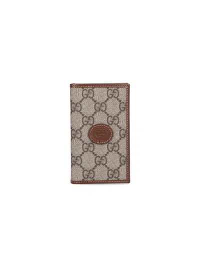 Gucci Long Card Holder 'gg' In Beige