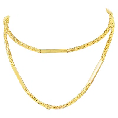 Pre-owned Gucci Long Chain Necklace 18k Yellow Gold, Italy Circa 1970
