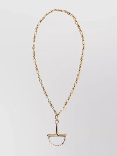 Gucci Long Chain Necklace With Removable Stirrup Pendant
