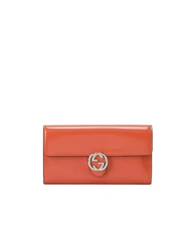 Gucci Long Double-folded Wallet In Red