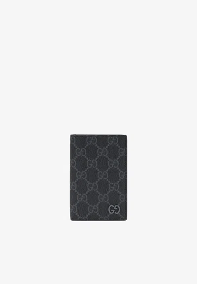 Gucci Long Gg Supreme Cardholder In Black