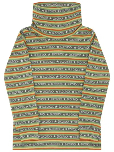 Gucci Kids' Cotton Long Jersey For Boy In Green