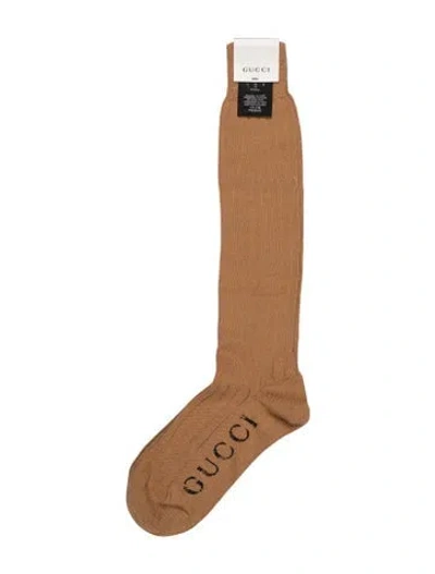 Pre-owned Gucci Long Knee Socks In Brown