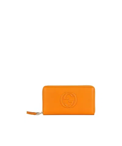 Gucci Long Purse In Orange