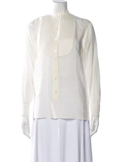 Pre-owned Gucci Long Sleeve Blouse In Neutrals