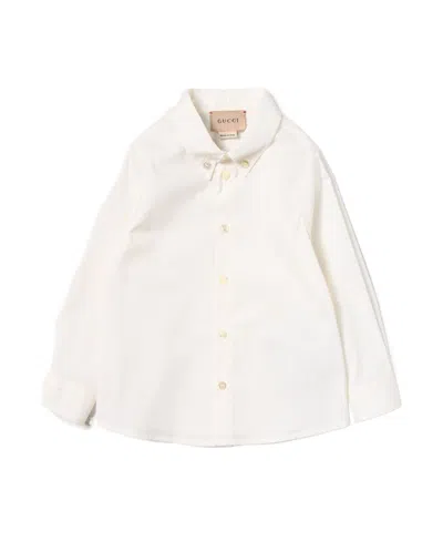 Gucci Long-sleeve Button-down Shirt In White
