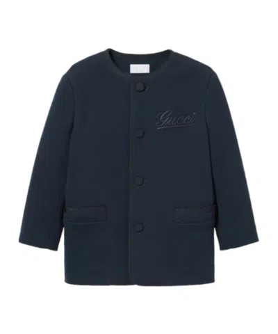 Gucci Long Sleeve Casual Jackets In Blue