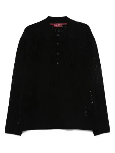 Gucci Long Sleeve Cotton Polo