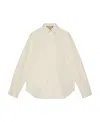 Gucci Long-sleeve Cotton Poplin Shirt In White