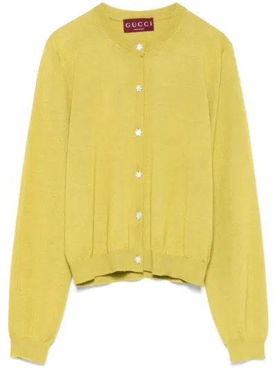 GUCCI LONG SLEEVE CREW-NECK CARDIGAN