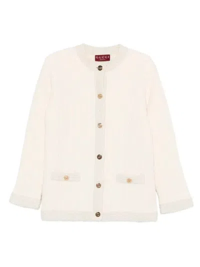 Gucci Women Long Sleeve Crew-neck Cardigan In Pink
