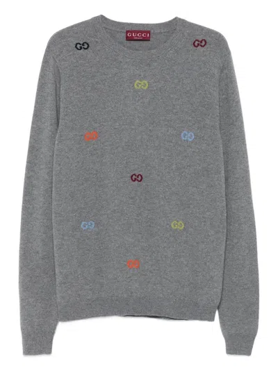 GUCCI LONG SLEEVE CREW-NECK CASHMERE SWEATER