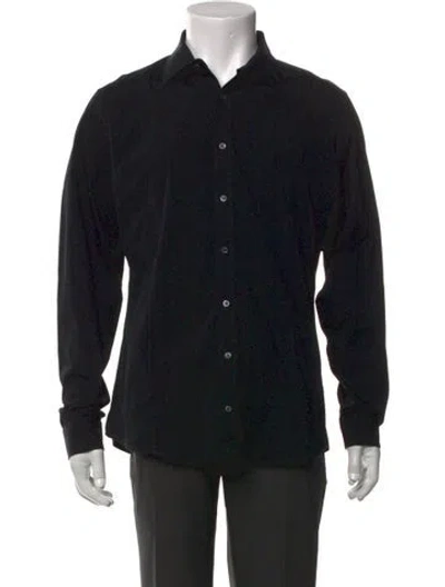 Pre-owned Gucci Long Sleeve Dress Shirt In Black