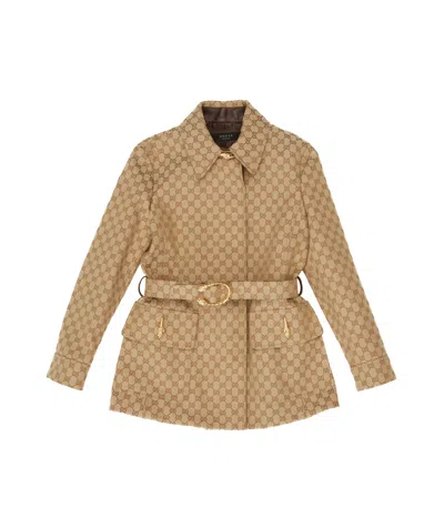 Gucci Long Sleeve Jacket In Brown