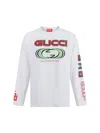 Gucci Logo Heavy Cotton Jersey T-shirt In White/mc