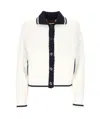 Gucci Cardigan In Misto Cotone Stretch Bianco  Donna In White