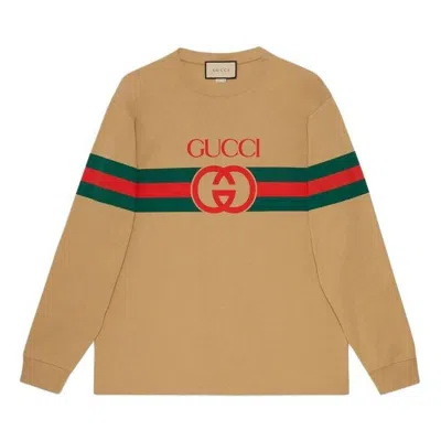 Gucci Long Sleeve New Logo T-shirt 'camel'