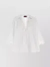 Gucci Long Sleeve Poplin Blouse Featuring Embroidery In White