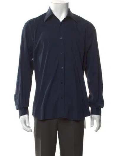 Pre-owned Gucci Long Sleeve Shirt In Blue