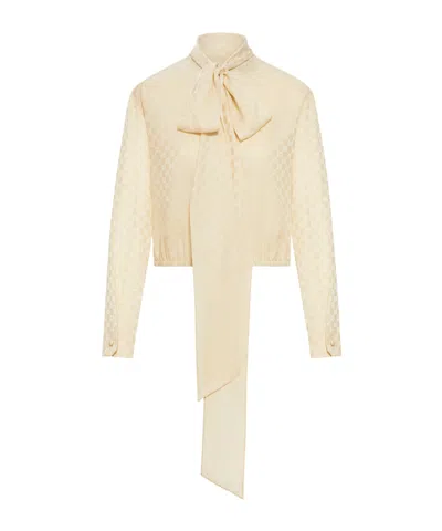 GUCCI GG SILK JACQUARD BLOUSE